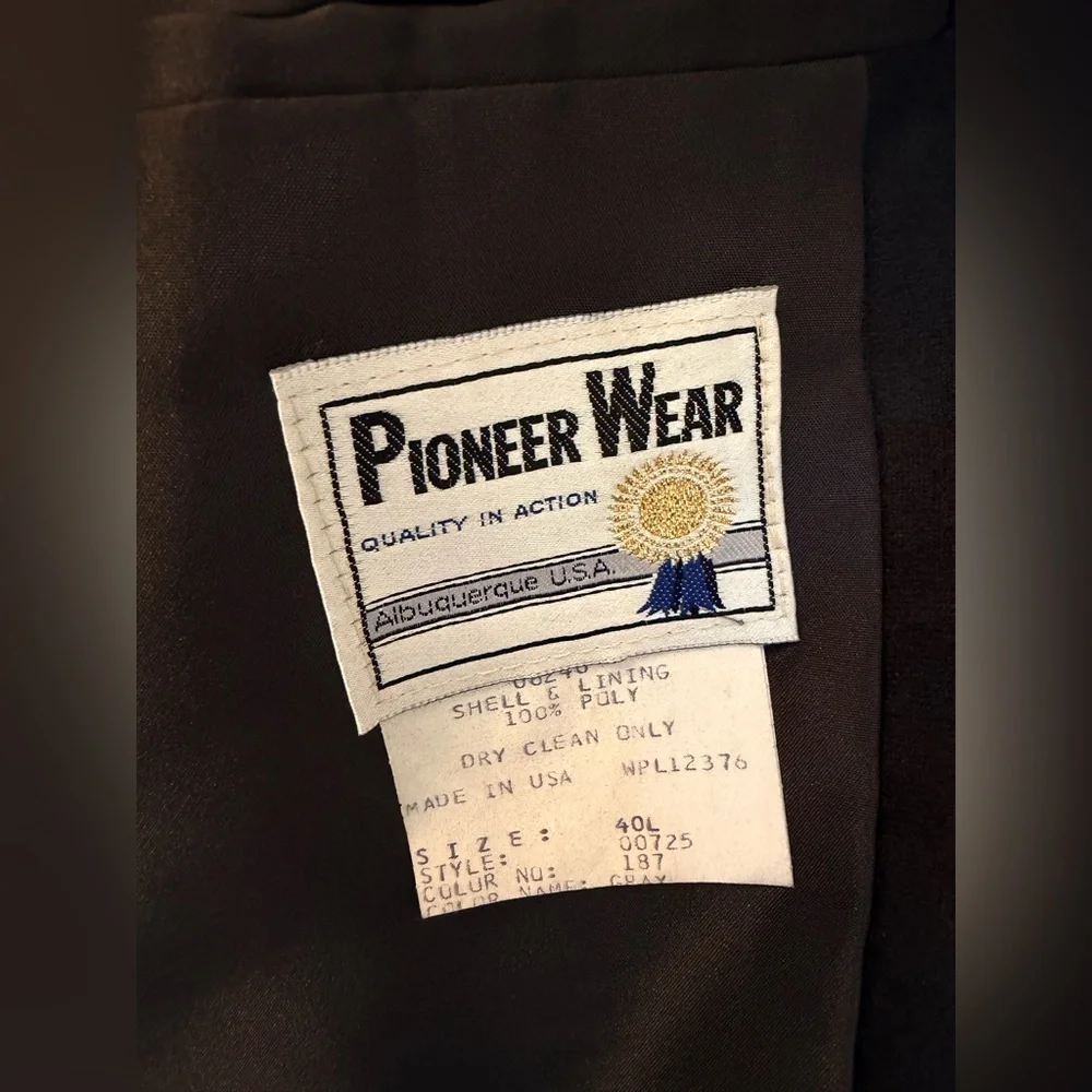 Vintage Pioneer Wear Black Sueded Blazer with Embroidered Details